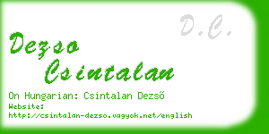 dezso csintalan business card